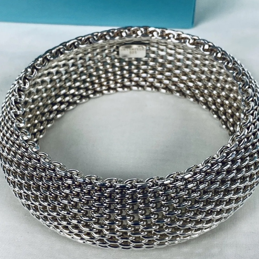 Beautiful Mesh 925 Sterling Silver Bracelet - Picture 7 of 12